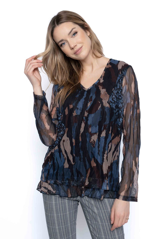 Shop the Lace Insert Top by Picadilly at Kadou Boutique.